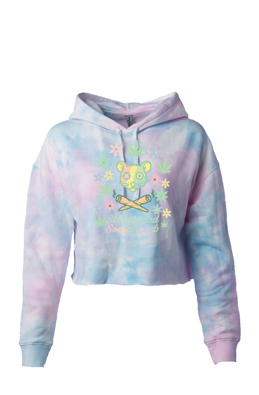 4/20 Tie Dye Crop Hoodie