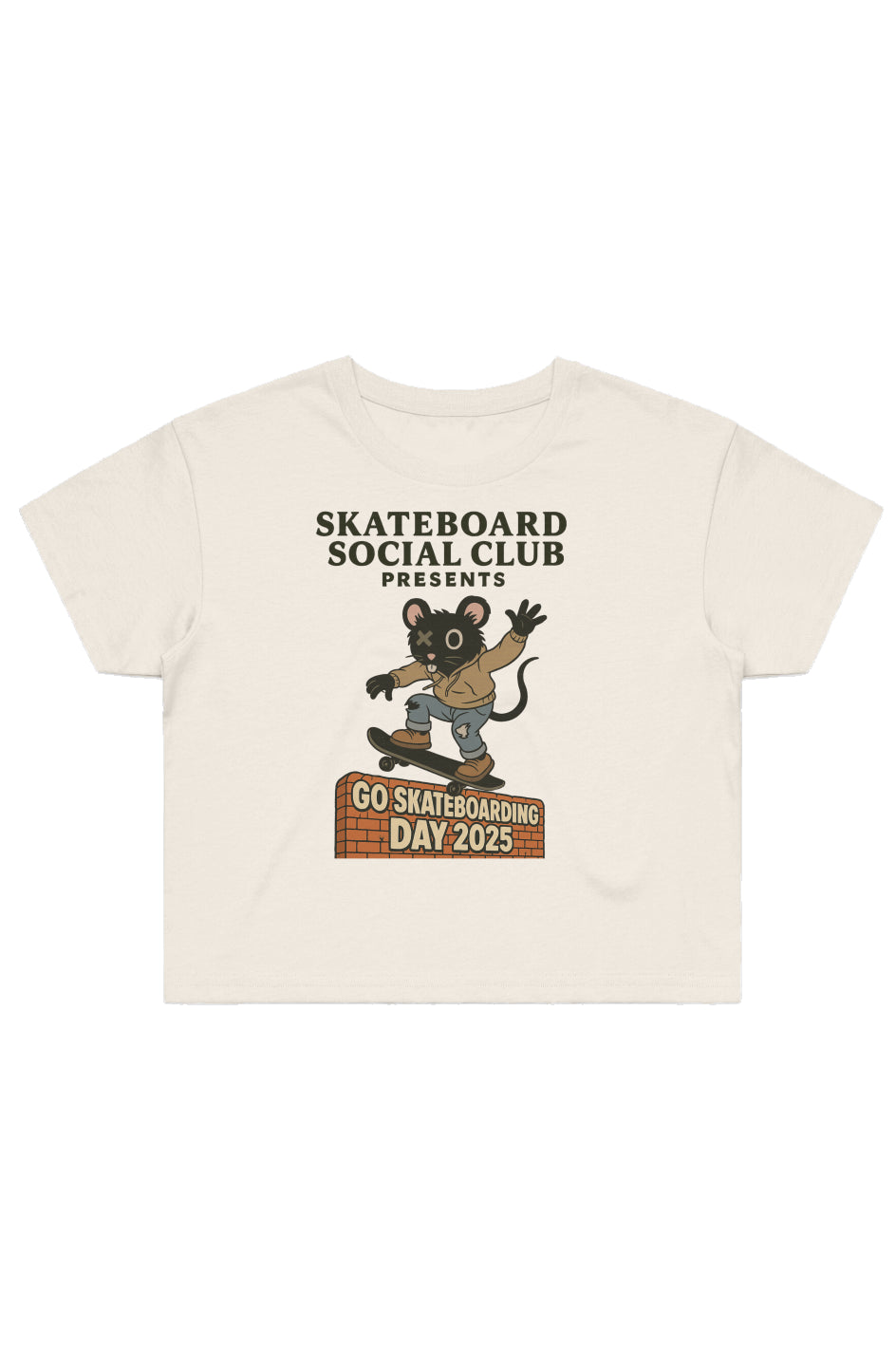 Go Skate Day Crop Tee